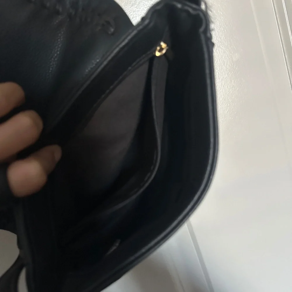 Boho Black PU Leather Crossbody Bag - Picture 5 of 8